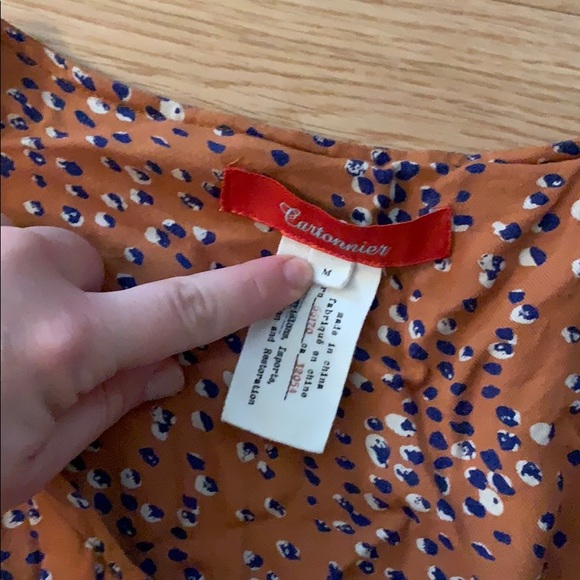 Anthropologie Cartonnier Avila Orange Jumpsuit M - Picture 3 of 3